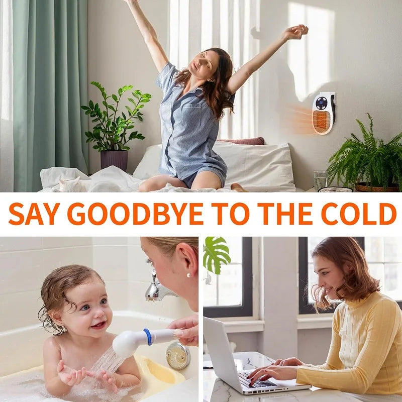 Eco Plug in Electric Heater Wall Outlet Space Heater with Energy Efficient Low Noise Room Heater Portable Heaters for Indoor Use